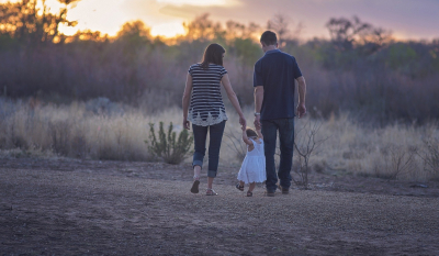 Familie Spaziergang